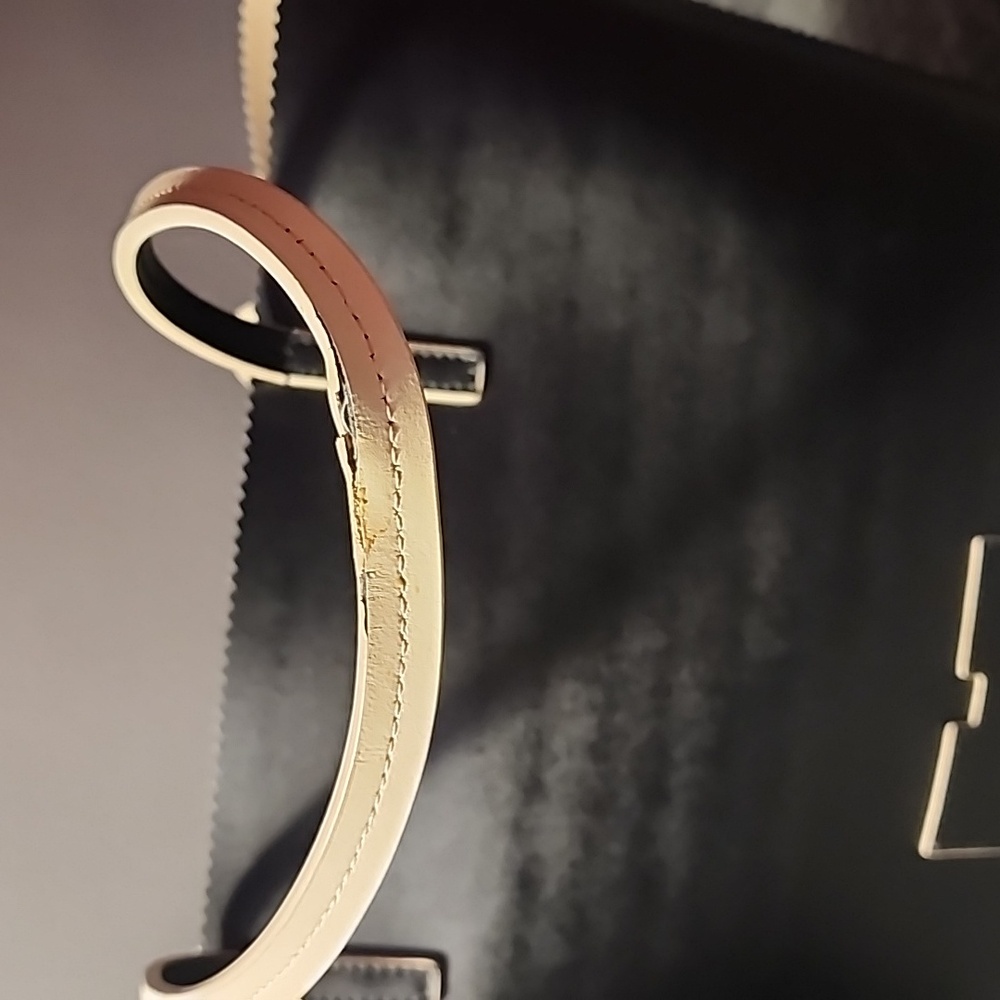 Kate Spade Large Black and Cream Leather Tote - Picture 10 of 14